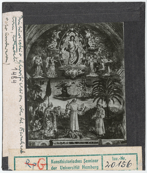 Vorschaubild Pinturicchio: Christus in Glorie mit Heiligen. Rom, Santa Maria in Ara Coeli, erste Kapelle links 